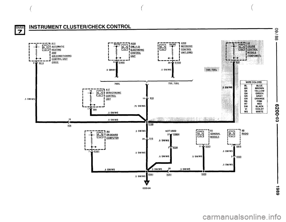 BMW 735i 1989 E32 Electrical Troubleshooting Manual 