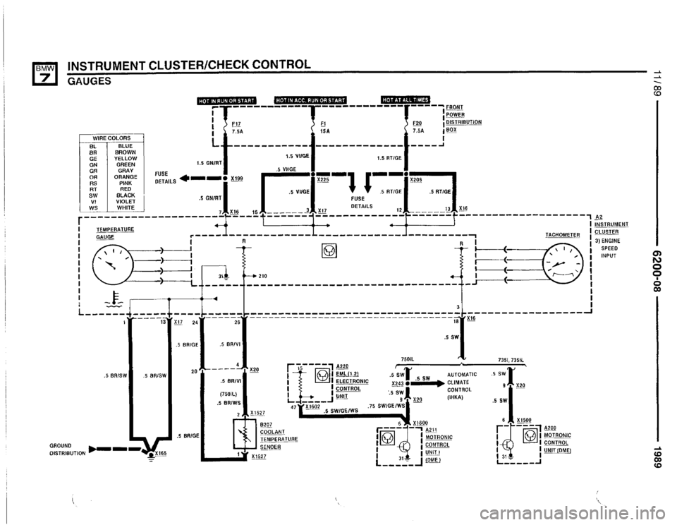 BMW 735i 1989 E32 Electrical Troubleshooting Manual 