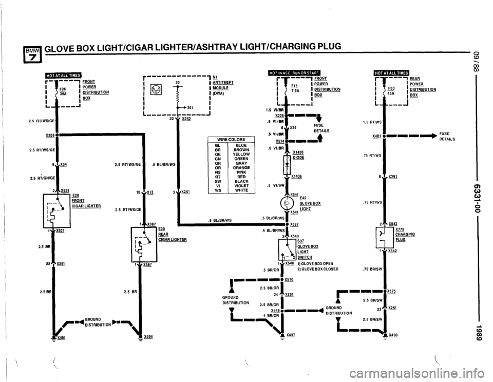 BMW 735i 1989 E32 Electrical Troubleshooting Manual 