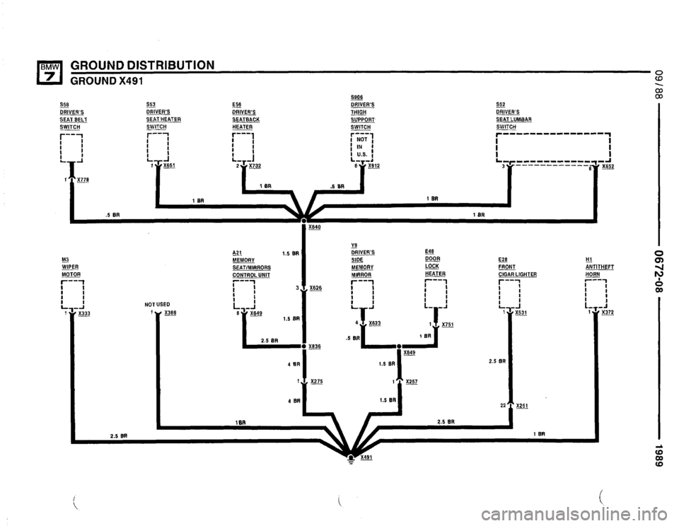 BMW 735i 1989 E32 Electrical Troubleshooting Manual 