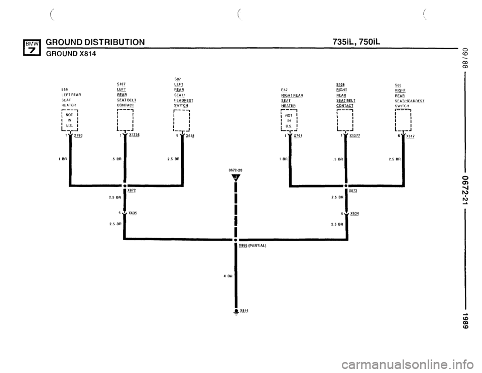 BMW 735i 1989 E32 Electrical Troubleshooting Manual 