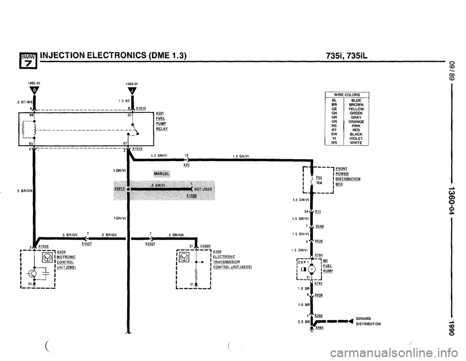 BMW 750il 1990 E32 Electrical Troubleshooting Manual 