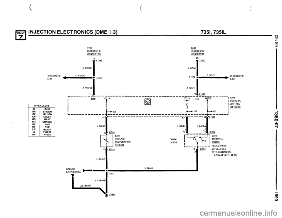 BMW 735il 1990 E32 Electrical Troubleshooting Manual 