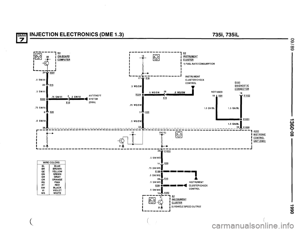 BMW 735il 1990 E32 Electrical Troubleshooting Manual 