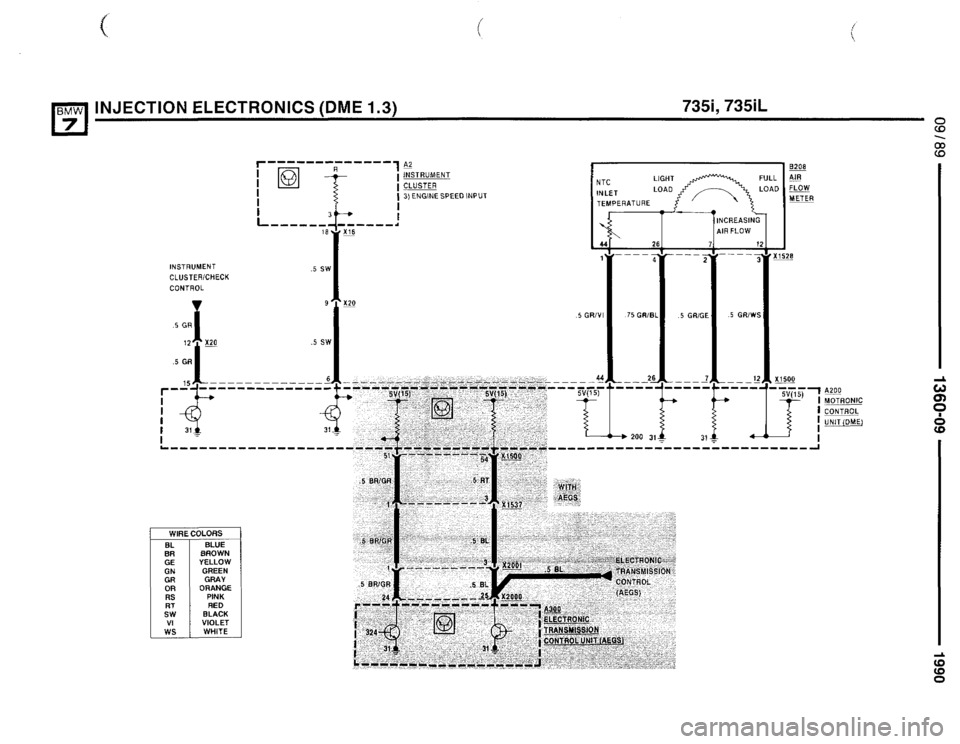 BMW 735il 1990 E32 Electrical Troubleshooting Manual 
