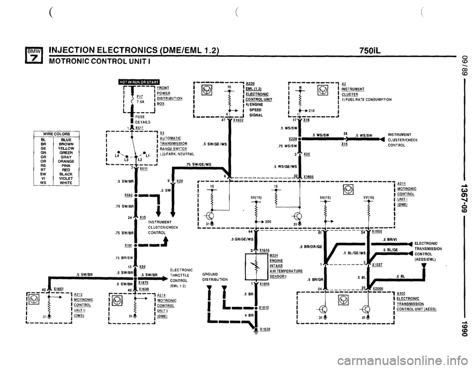BMW 750il 1990 E32 Electrical Troubleshooting Manual 