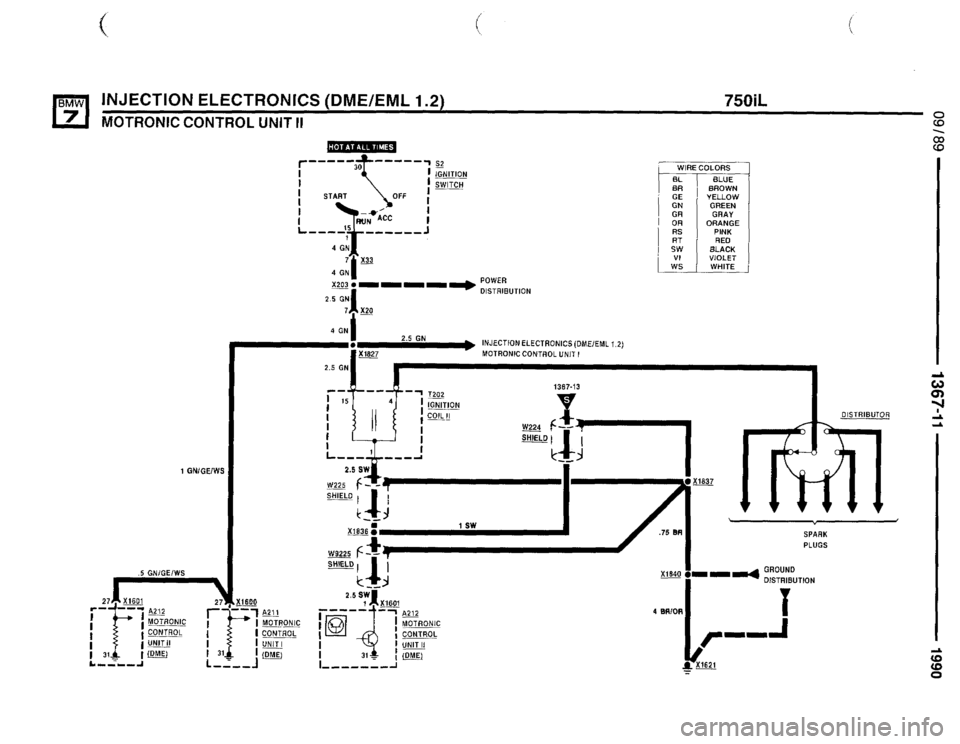 BMW 750il 1990 E32 Electrical Troubleshooting Manual 