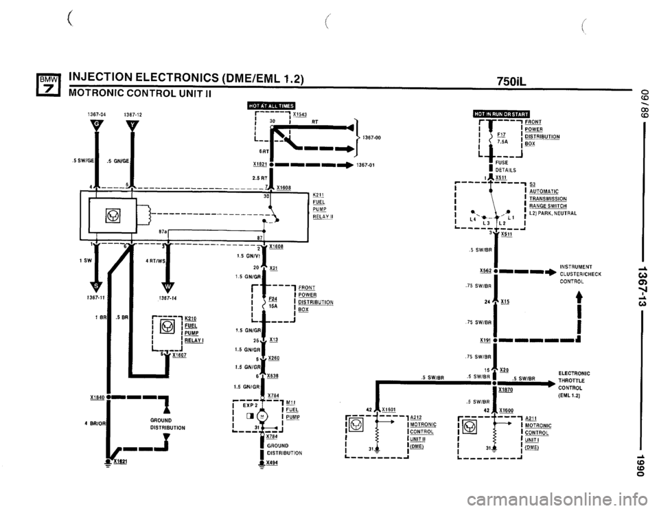 BMW 735il 1990 E32 Electrical Troubleshooting Manual 