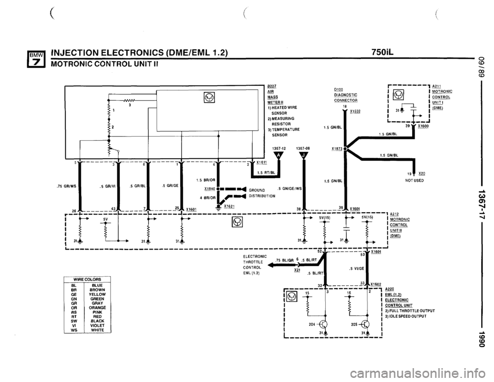 BMW 735il 1990 E32 Electrical Troubleshooting Manual 