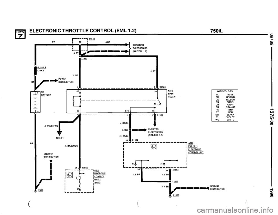 BMW 735il 1990 E32 Electrical Troubleshooting Manual 