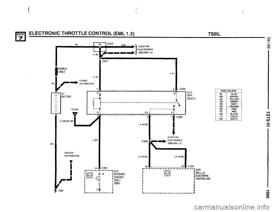 BMW 735il 1990 E32 Electrical Troubleshooting Manual 