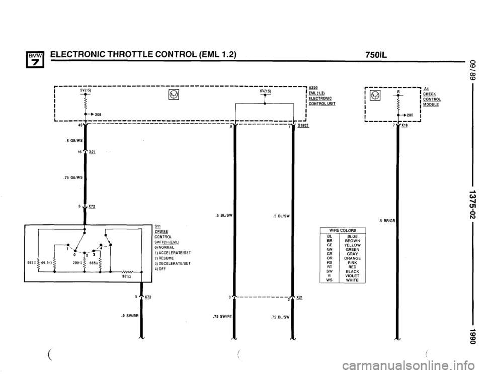 BMW 735il 1990 E32 Electrical Troubleshooting Manual 