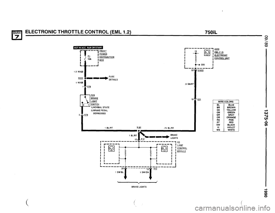 BMW 735il 1990 E32 Electrical Troubleshooting Manual 