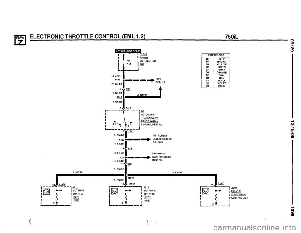 BMW 735il 1990 E32 Electrical Troubleshooting Manual 