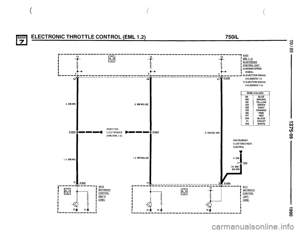 BMW 735il 1990 E32 Electrical Troubleshooting Manual 