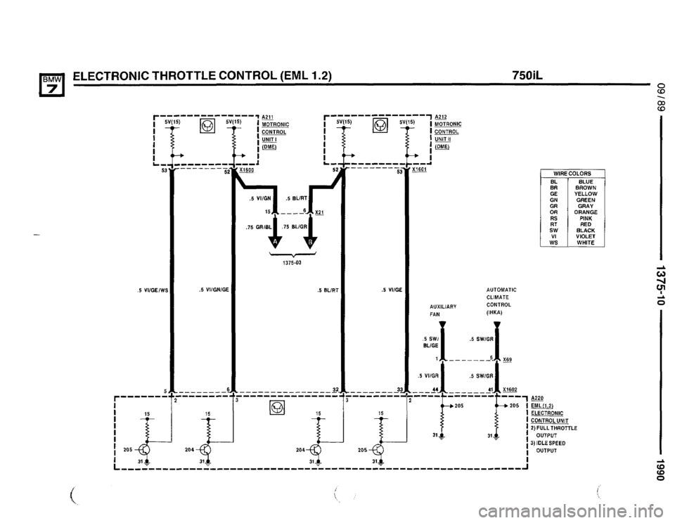 BMW 735il 1990 E32 Electrical Troubleshooting Manual 