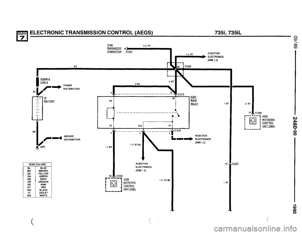 BMW 735il 1990 E32 Electrical Troubleshooting Manual 
