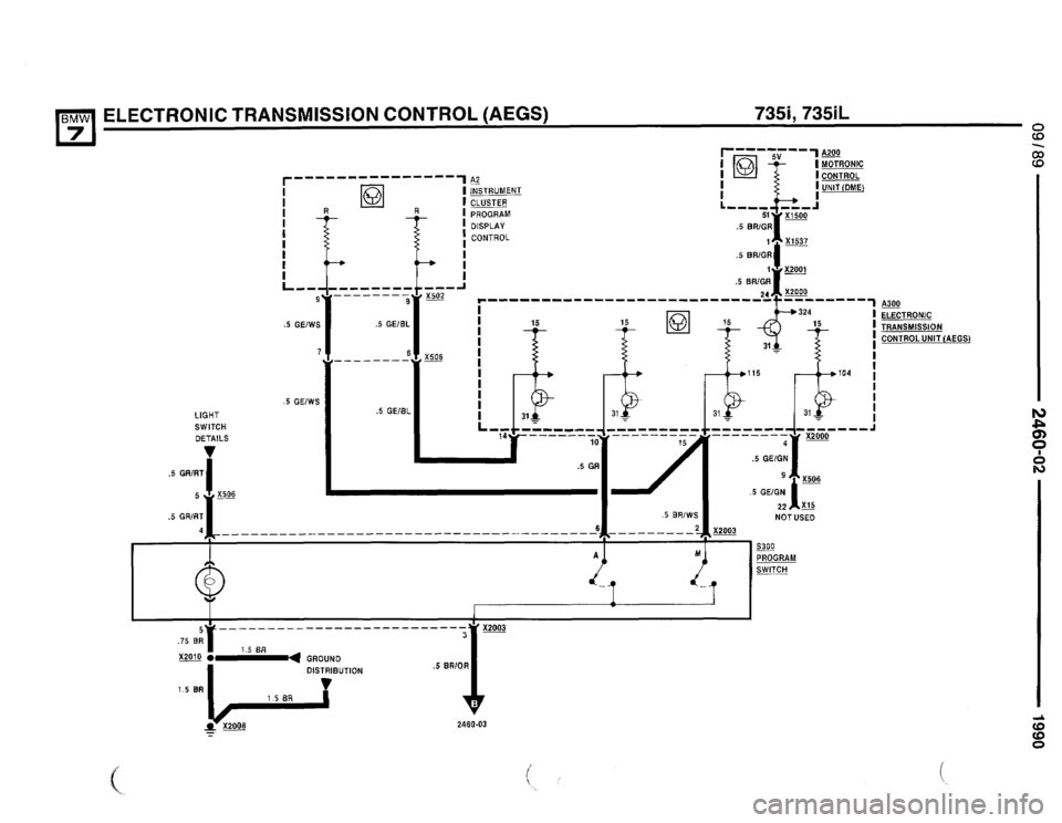 BMW 735il 1990 E32 Electrical Troubleshooting Manual 