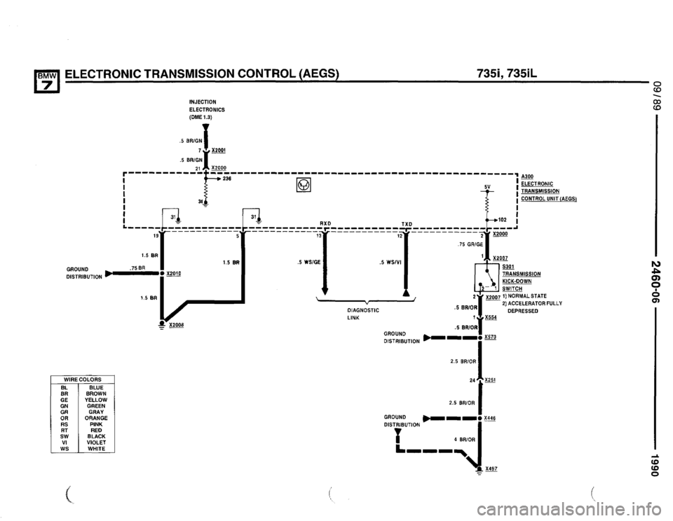 BMW 735il 1990 E32 Electrical Troubleshooting Manual 