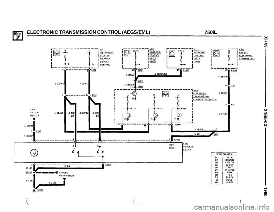 BMW 735il 1990 E32 Electrical Troubleshooting Manual 