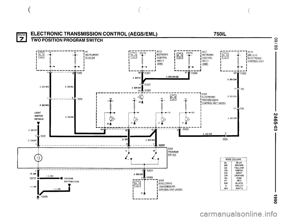 BMW 735il 1990 E32 Electrical Troubleshooting Manual 