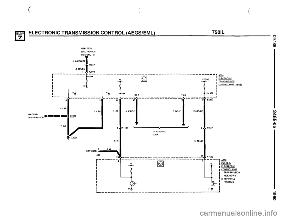 BMW 750il 1990 E32 Electrical Troubleshooting Manual 