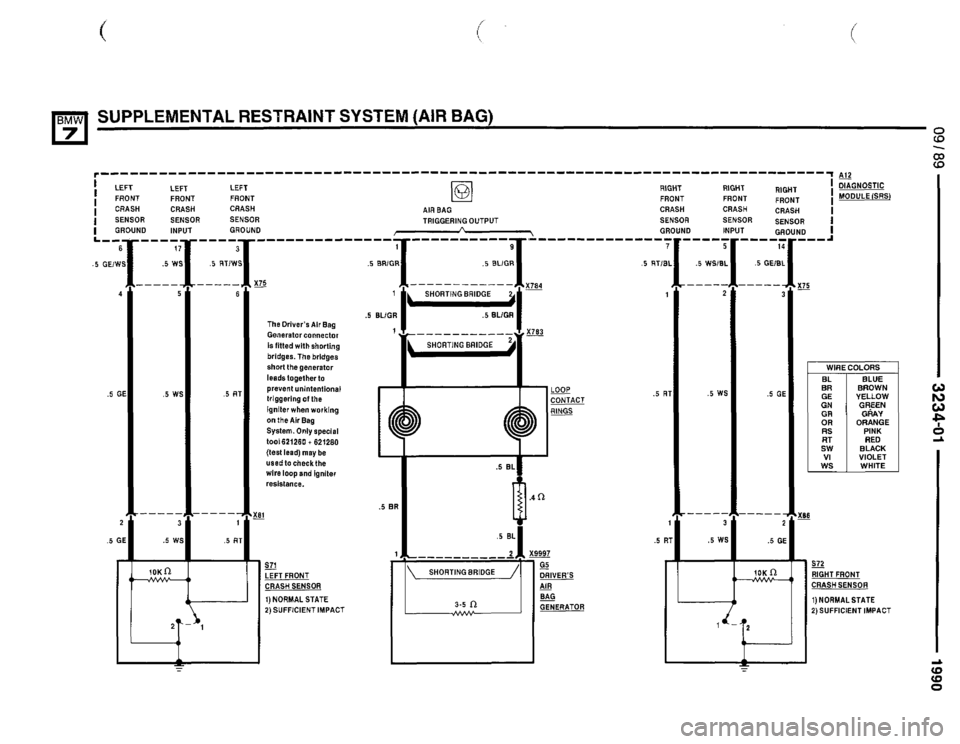 BMW 750il 1990 E32 Electrical Troubleshooting Manual 