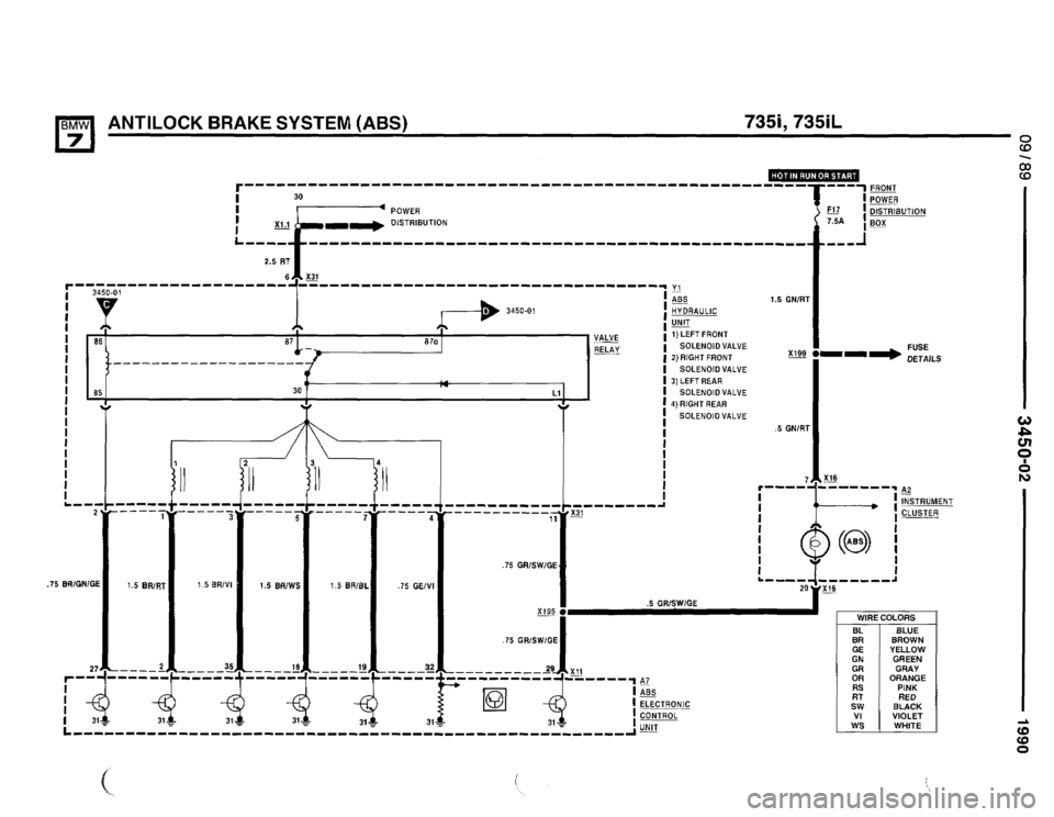 BMW 750il 1990 E32 Electrical Troubleshooting Manual 