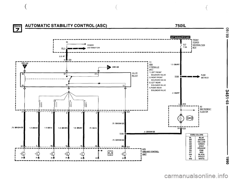 BMW 750il 1990 E32 Electrical Troubleshooting Manual 