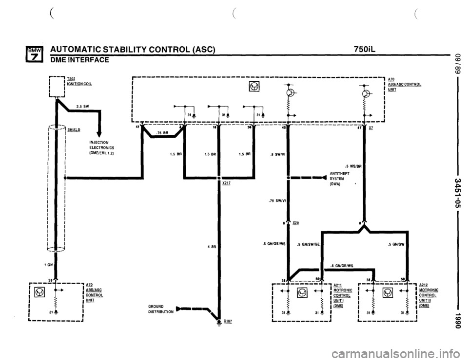 BMW 735il 1990 E32 Electrical Troubleshooting Manual 
