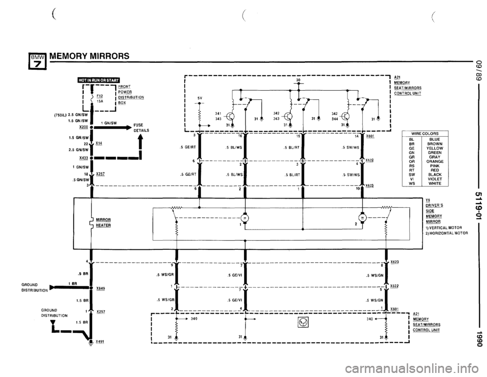 BMW 735il 1990 E32 Electrical Troubleshooting Manual 
