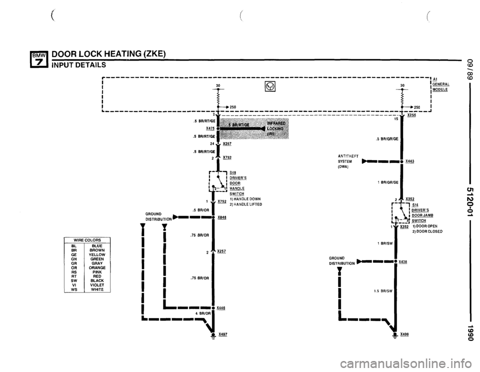 BMW 735il 1990 E32 Electrical Troubleshooting Manual 