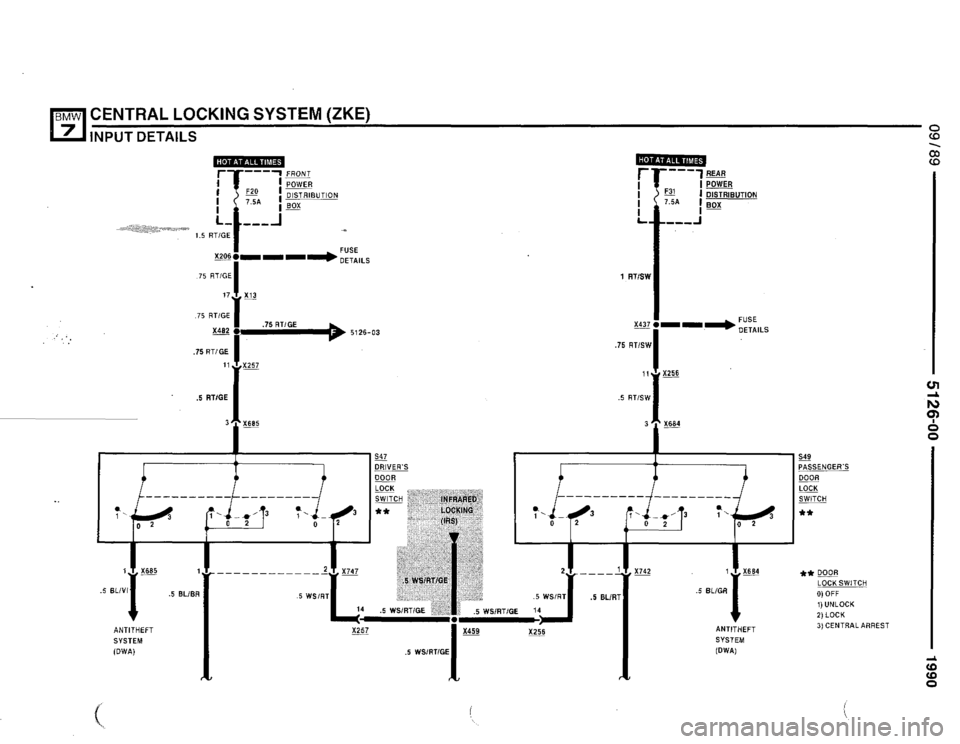 BMW 735il 1990 E32 Electrical Troubleshooting Manual 