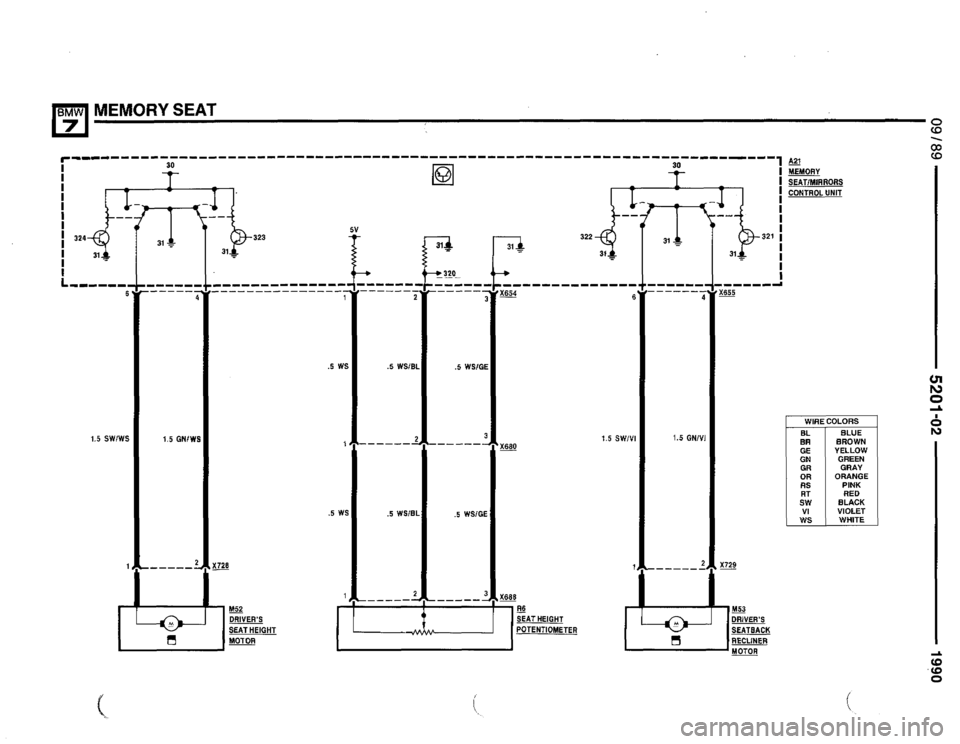 BMW 735il 1990 E32 Electrical Troubleshooting Manual 