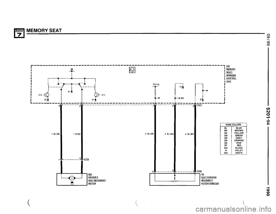 BMW 735il 1990 E32 Electrical Troubleshooting Manual 