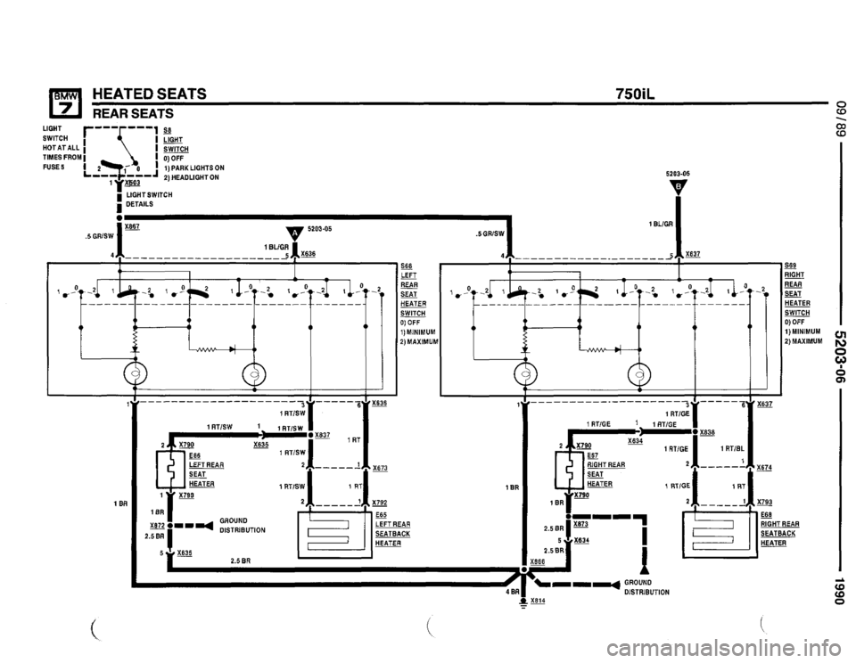 BMW 735il 1990 E32 Electrical Troubleshooting Manual 