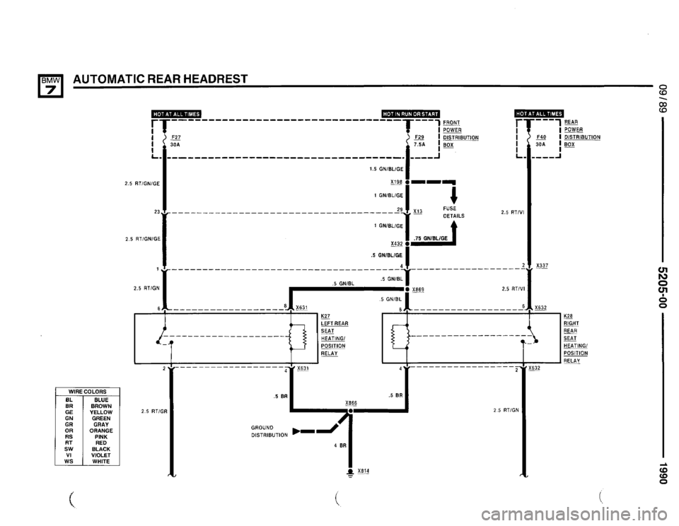 BMW 735il 1990 E32 Electrical Troubleshooting Manual 