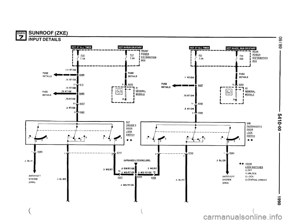 BMW 735il 1990 E32 Electrical Troubleshooting Manual 