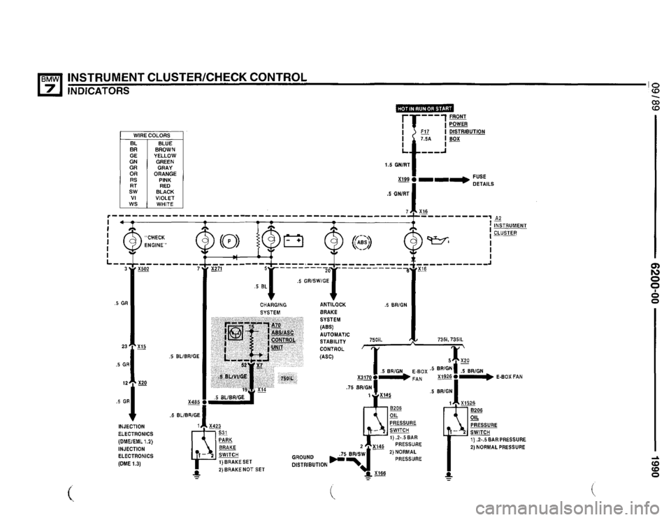 BMW 750il 1990 E32 Electrical Troubleshooting Manual 