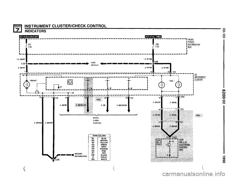 BMW 750il 1990 E32 Electrical Troubleshooting Manual 