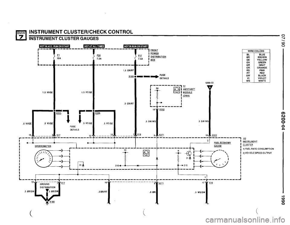 BMW 750il 1990 E32 Electrical Troubleshooting Manual 
