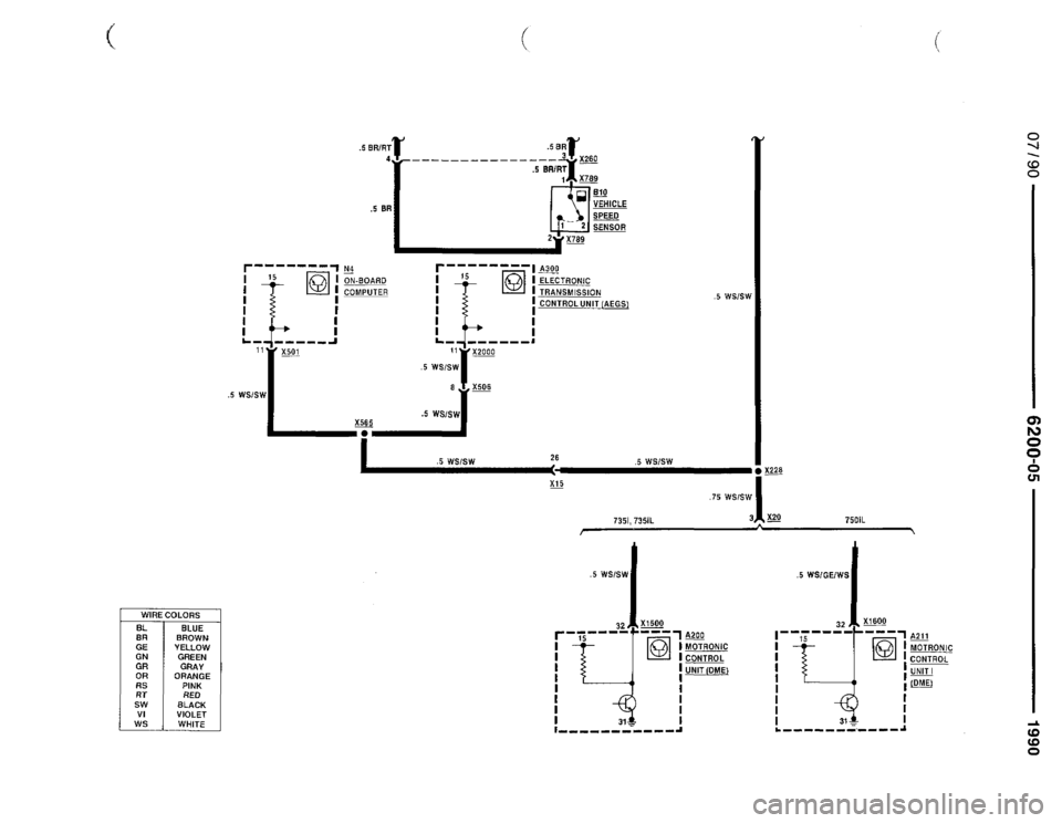 BMW 750il 1990 E32 Electrical Troubleshooting Manual 