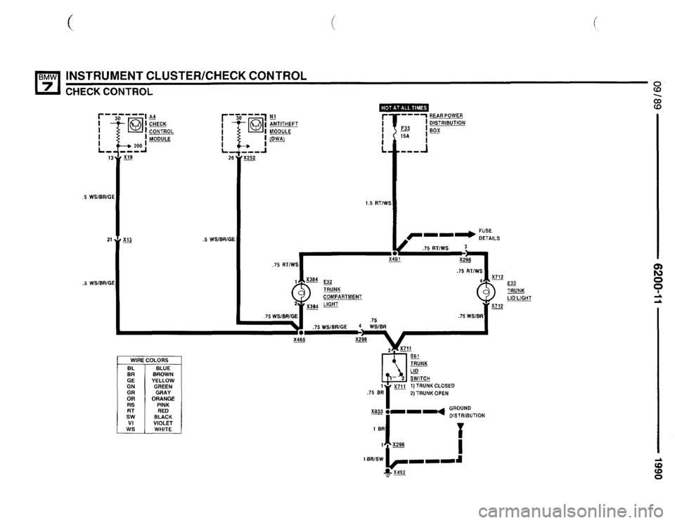 BMW 750il 1990 E32 Electrical Troubleshooting Manual 