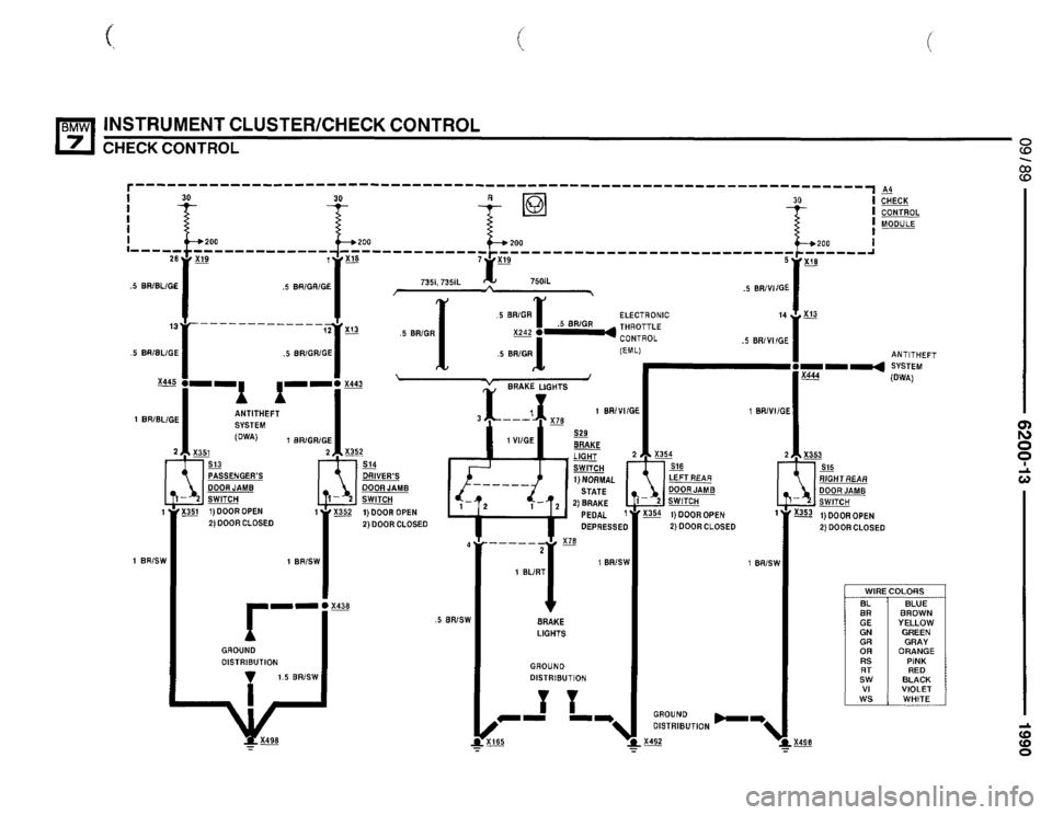 BMW 735il 1990 E32 Electrical Troubleshooting Manual 