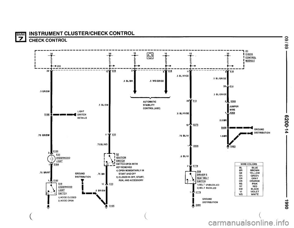 BMW 735il 1990 E32 Electrical Troubleshooting Manual 