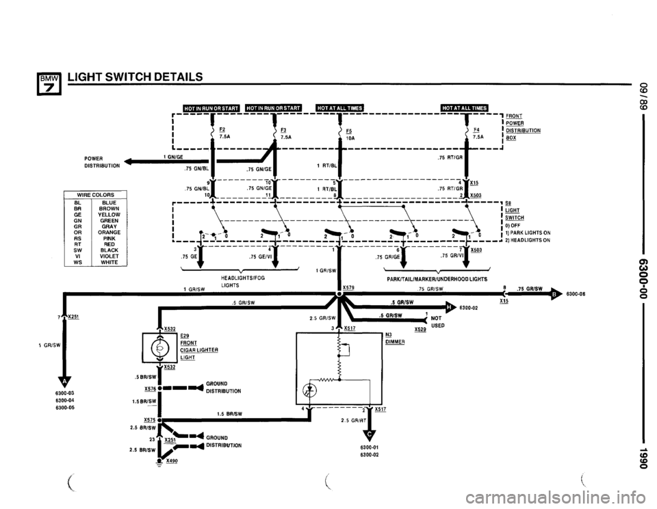 BMW 735il 1990 E32 Electrical Troubleshooting Manual 