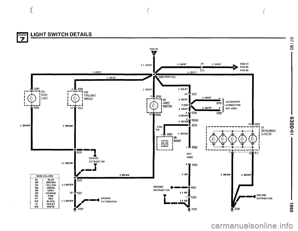 BMW 735il 1990 E32 Electrical Troubleshooting Manual 