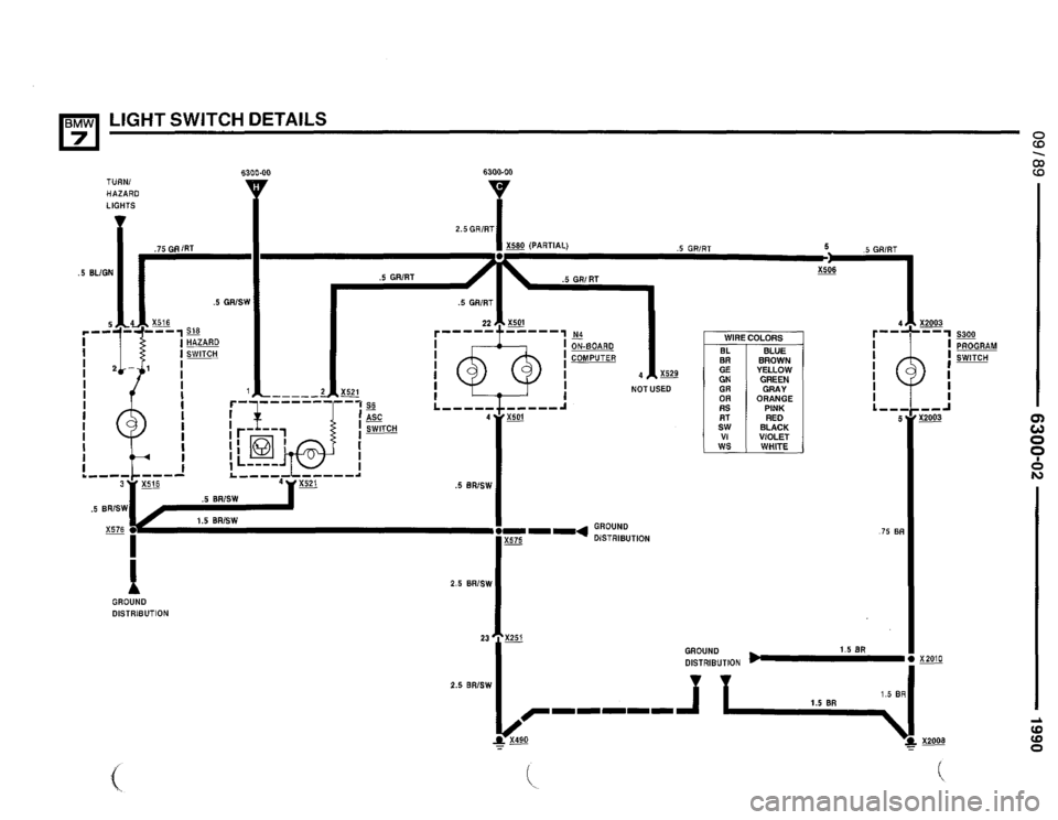 BMW 735il 1990 E32 Electrical Troubleshooting Manual 