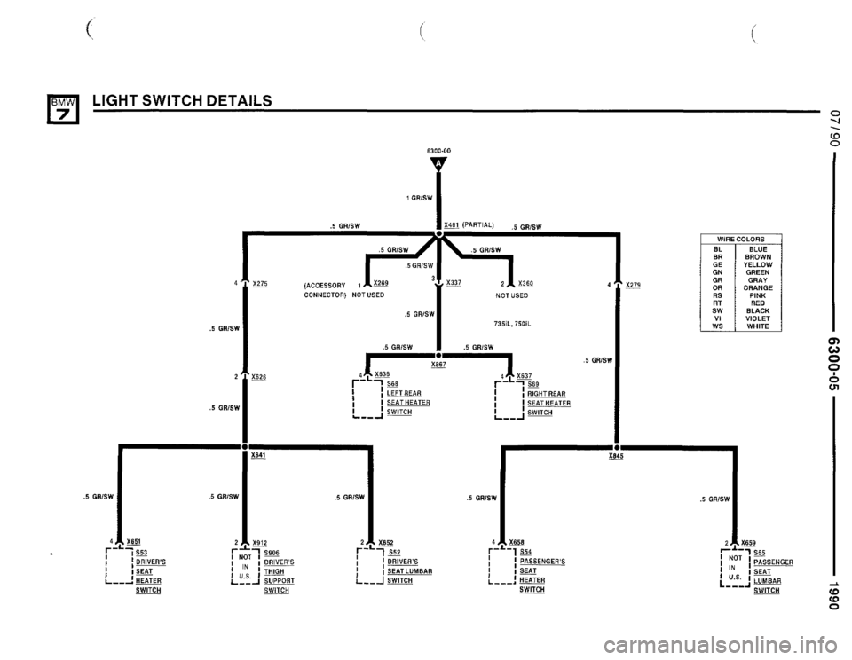 BMW 735il 1990 E32 Electrical Troubleshooting Manual 