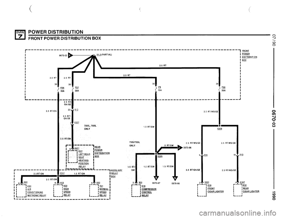 BMW 735il 1990 E32 Electrical Troubleshooting Manual 